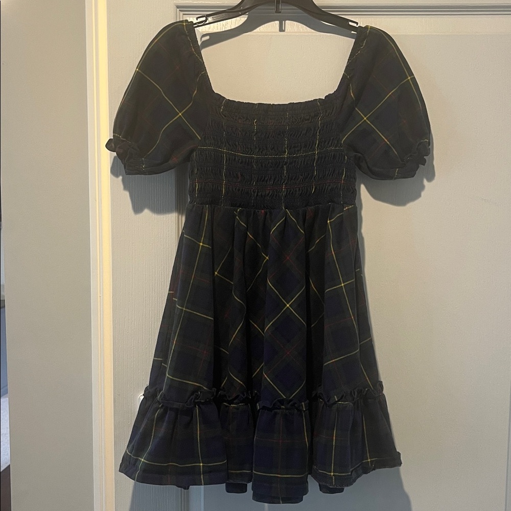 Polo by Ralph Lauren Navy Plaid Kids Dress